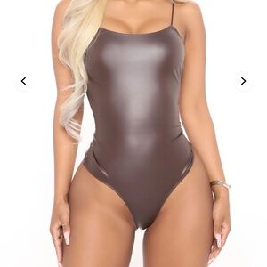 FASHION NOVAS "KIKI" PU BODYSUIT